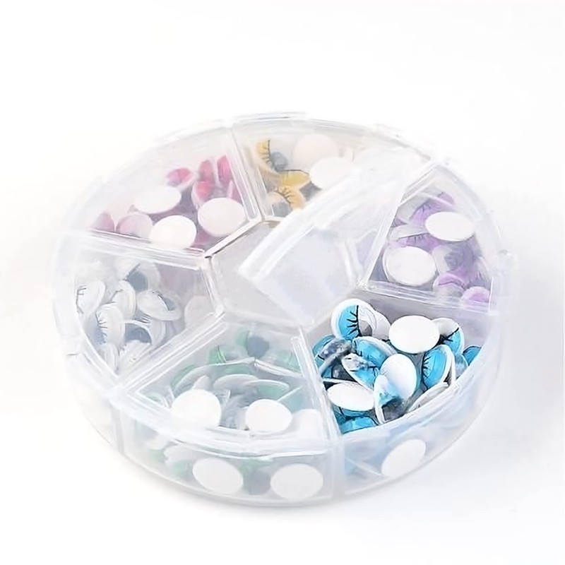 Craft County 300 Pcs Googly Eyes Multi Color 8mm Plastic