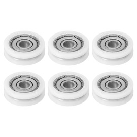 PATIKIL 24mm Drawer Rollers, 8 Pack Drawer Pulley Replacement Wheels Bearing Small Pulley, White