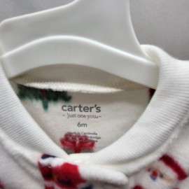 Carter's 6M Carters Just One You Santa Train Christmas Holiday Baby Fleece Footed Pajama