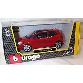 Burago Red Volkswagen polo GTI car 1:24 scale diecast model