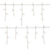 White GE StayBright 150 LED Icicle Style Lights Warm White