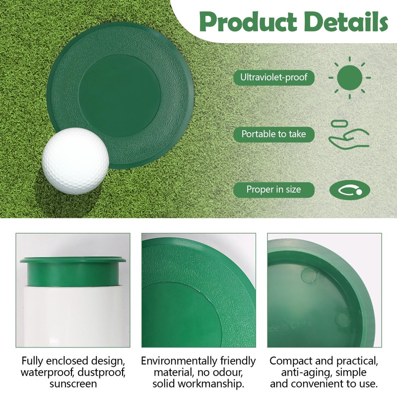 Huakaile Golf Cup Cover, Universal Putting Green Hole Covers, Practice