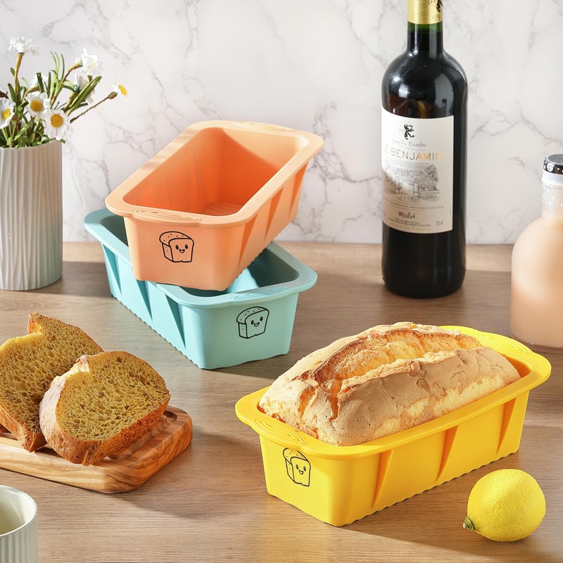 DAJLFA Silicone Bread Loaf Pan, 3 PCS Silicone Loaf Pans