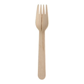 ABENA Gastro-Line 16cm Wooden Disposable Forks Made From 100% Compostable Birchwood Providing a Sustainable and Eco-Friendly Wooden Cutlery Disposable Cutlery Alternative (Pack of 100)