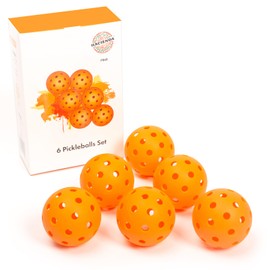 Precision Aerodynamic 40 Hole Design Pickleball Balls – 6 Pack – High-Performance Indoor/Outdoor Balls for Competitive Play – Durable, Consistent Flight and Bounce for All Skill Levels