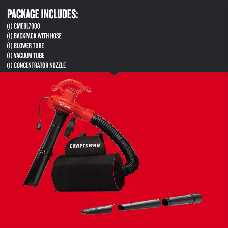 CRAFTSMAN 3-in-1 Leaf Blower, Vacuum and Mulcher, Backpack Blower Up