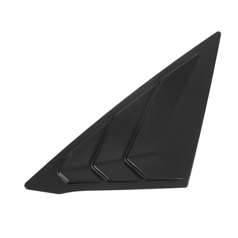2pcs Rear Left Right Window Louver Bright Black Side Window