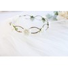 Flower Crown Veil - Bachelorette Veil - Braided - Off