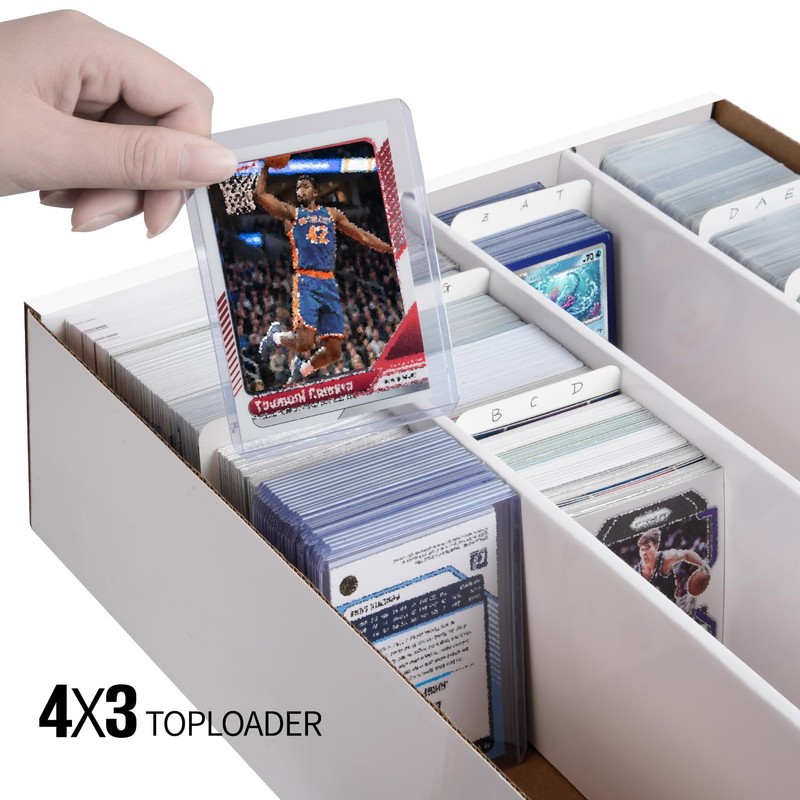 4 Pack Cardboard Card Storage Box, Bulk Card Storage Box