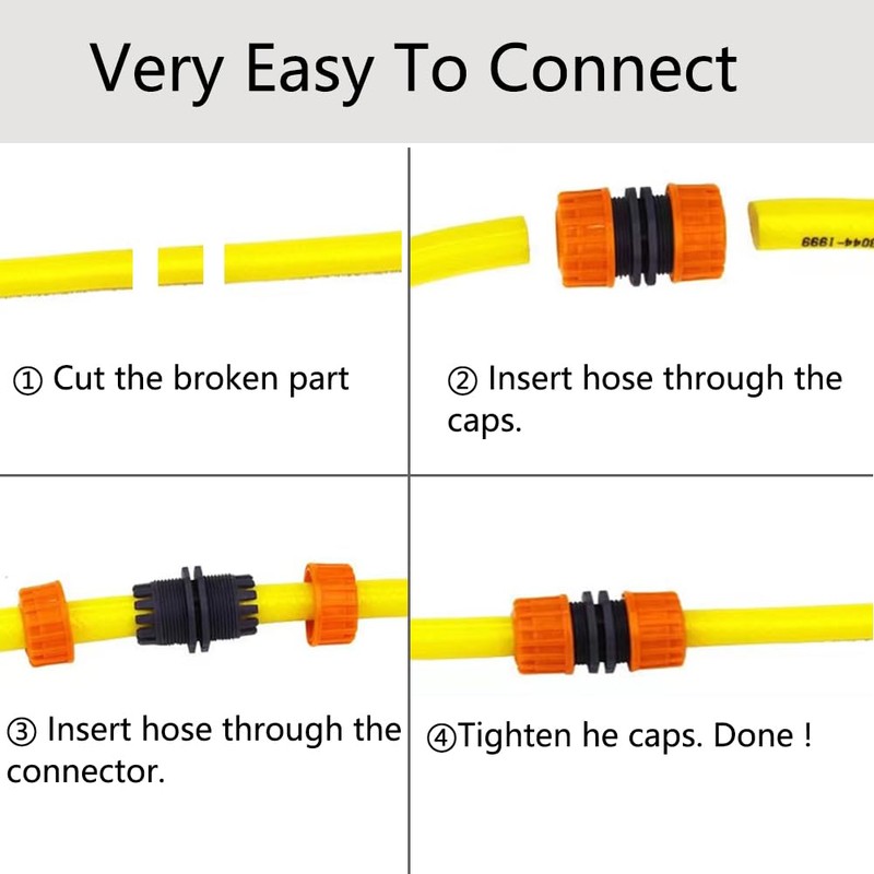 CL-Link 8 pcs Hose Connector Double Plug Hose Connector for