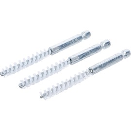 BGS 3078-8-N | Nylon Brush | 3 Pieces | 8 mm | Drive External Hexagon 6.3 mm (1/4 Inch) | Hole Wire Brushes | for BGS 3078