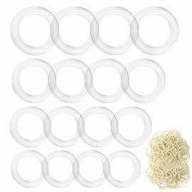 Clothing Cinch Clips - Invisible Clothing Accessory for Cinch Shirts, Dresses, Skirts and Scarves, Changing The Shape and Style of Your Clothes, Set Includes 12 Rings (4 Sizes) + 50 Rubber Bands