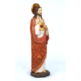 Pacific Giftware Sacred Heart of Jesus Figurine with Fabric Clothing 12 inch H