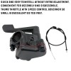 Zipelo 7/8" Thumb Throttle Kit with Cable - Aluminum for