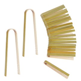 20 Pcs Mini Wooden Tongs Disposable Cooking Utensils Bamboo Tongs Disposable Tongs, 4 Inch Buffet Tongs Cooking Tongs for Cooking Bamboo Toast Tongs Bread Pickles Home Use