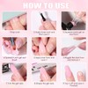 GZMAYUEN Nail Extension Gel Set Poly Nails Soft White Colours