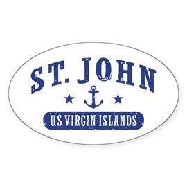 CafePress St. John Oval Car Bumper Sticker