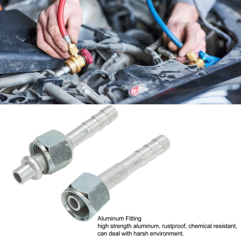20PCS Air Conditioning Hose Barb Fitting Straight Aluminum High Strength