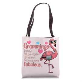 Funny Grammingo Cute Stylish Flamingos for Grandma Tote Bag