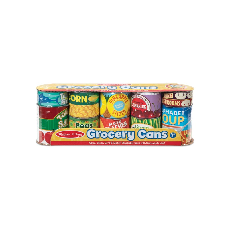 Melissa & Doug Let's Play House, 10 Grocery Cans with