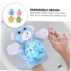 IWOWHERO 4Pcs Cute Cartoon Shower Gloves for Adorable Bathing Wipes
