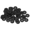 HARFINGTON 50pcs 24L Sewing Buttons 5/8"(15mm) Resin Round Flat 4-Hole
