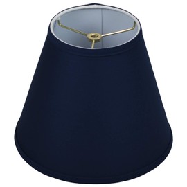 FenchelShades.com Lampshade 6" Top Diameter x 11" Bottom Diameter x 9" Slant Height with Washer (Spider) Attachment for Lamps with a Harp (Linen Navy Blue)