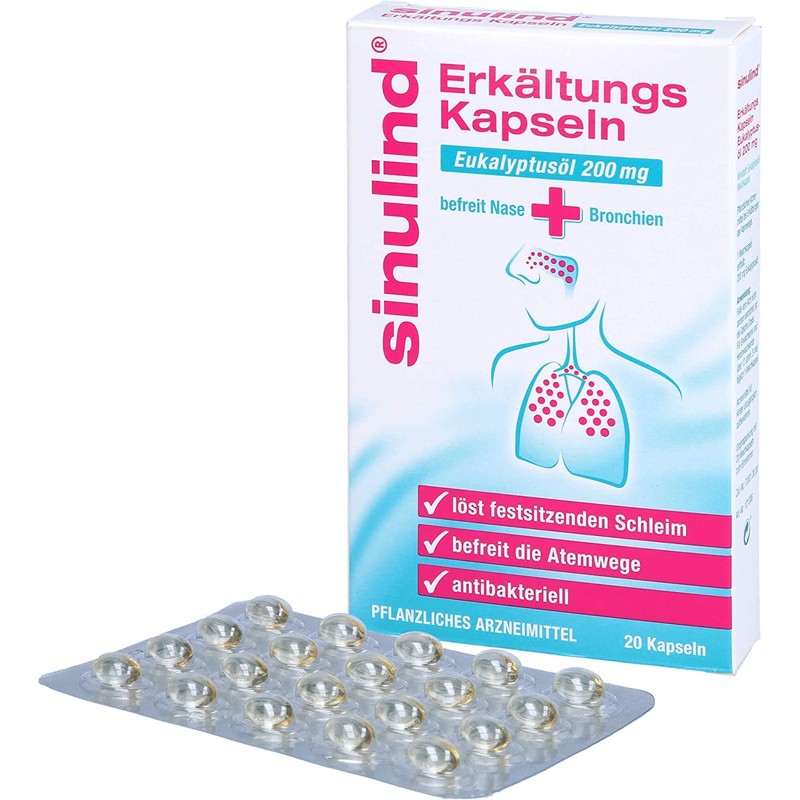 Sinulind Cold Capsules 200 mg 9 x 20 Capsules