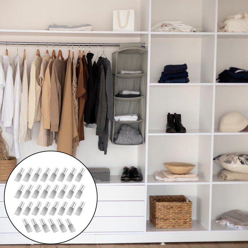 WELANE Shelf Pins, 30 PCS Spoon Shape Nickel Plated Shelf