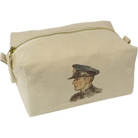 'Policeman Portrait' Canvas Wash Bag/Makeup Case (CS00044787)