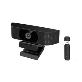 Cámara web inalámbrica 1080P para PC, cámara web con micrófono reductor de ruido, FOV de 92°, rotación de 360°, Plug and Play, cámara inalámbrica func