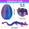 ElevaPulse Pack of 2 Easter Surprise Dragon Egg Figures, Dragon