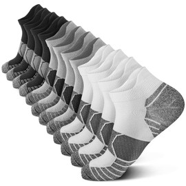 PAPLUS Compression Running Socks Women (6 Pairs), Ankle Athletic Socks Low Cut with Arch Support