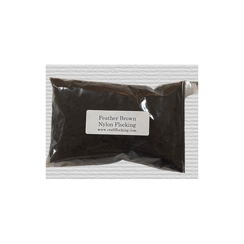 Nylon Flocking Fibers 1 Pound Package (Feather Brown)