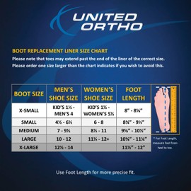 United Ortho 14011R Short Cam Walker Fracture Boot Liner, X-Small