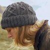 Aran Woollen Mills Diamond Cable Knit Hat (Gray), One Size