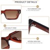 ANDWOOD Thick Frame Rectangle Sunglasses Mens Womens Chunky Retro Sun