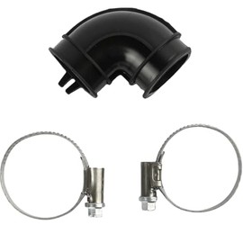 WD24X33918 Dishwasher Circulation Pump to Sump Elbow Hose Kit （with 2 Clamps）, For GE Dishwashers WD19X25460, WD19X25700, Replaces AP7219295, 4983108, 28877182.
