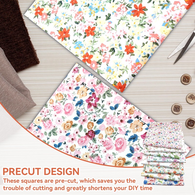 Cotton Fabric Patchwork Fabrics 8 Pieces 50 x 50 cm