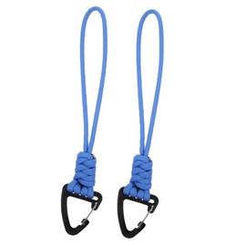 BESPORTBLE 2pcs Multifunctional Tool Lanyard with Carabiner Hook Strong Polyester Keychain Strap for Camping Hiking and Outdoor Activities Anti-Lost for Keys and Accessories Blue
