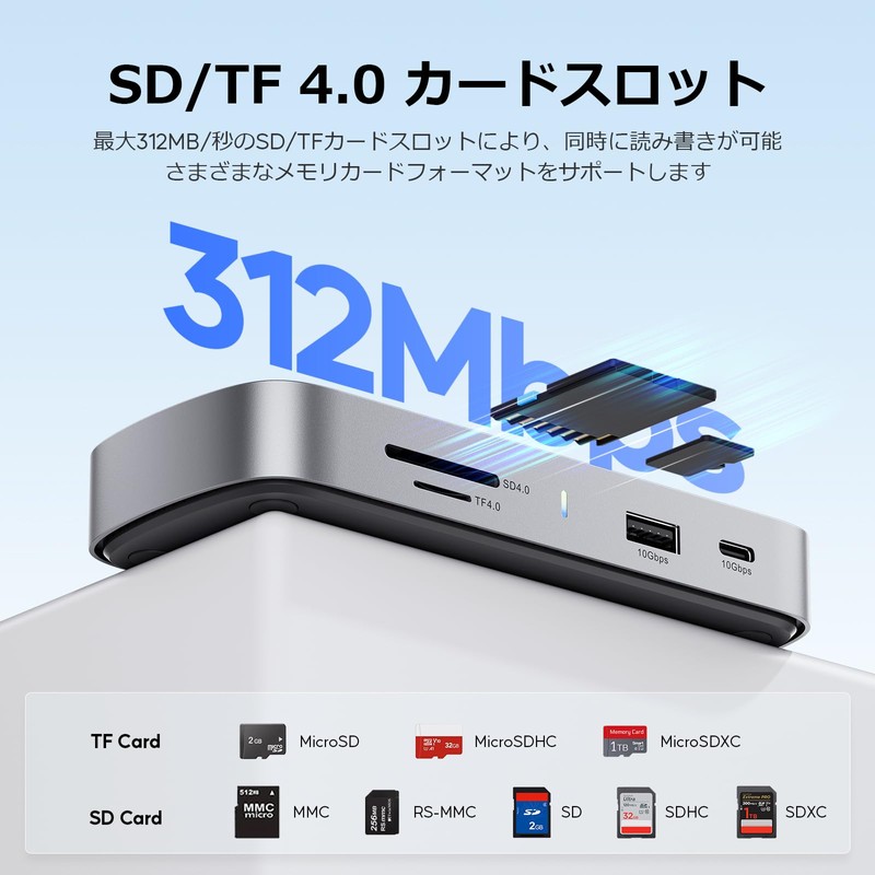 PULWTOP 10 in 1 Small Docking Station USB C PC