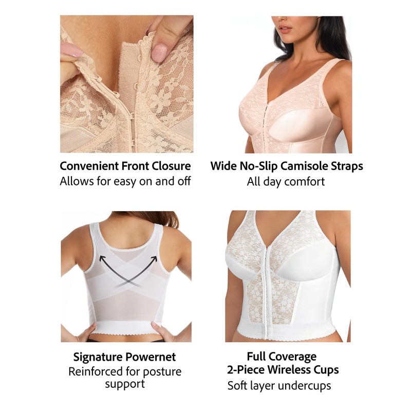 Exquisite Form Fully Women's Original Longline Lace Posture Bra #5107565