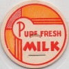 Milk Bottle Cap - Pure Fresh Milk - generic cap - yellow/orange & red
