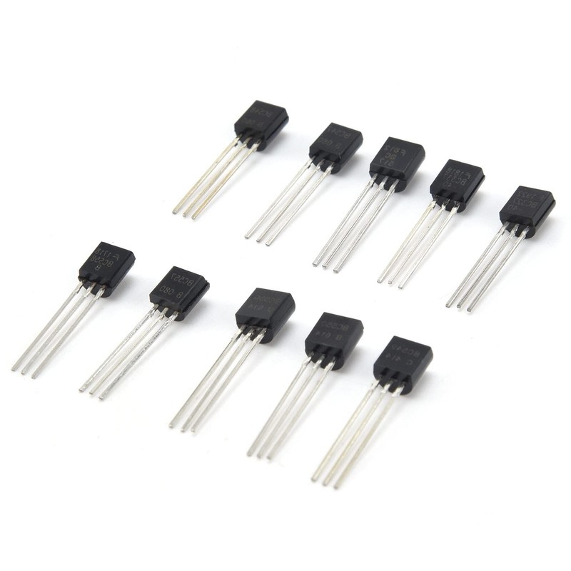CYTGOUPER 200 Pieces Transistors Assortment Kit, 10 Values BC327‑BC558, NPN