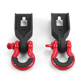 Dyno Racing Front Tow Hook Shackle Mount Kit Compatible with 2009-2023 Ford for F-150 with 3/4inch D Ring Shackles