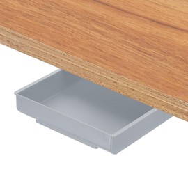 PATIKIL Under Desk Drawer, Under Table Storage Self-Adhesive Attachment Drawers Organizer for Pencils Pens Standing Desk Office Studio Home, Gray, Large
