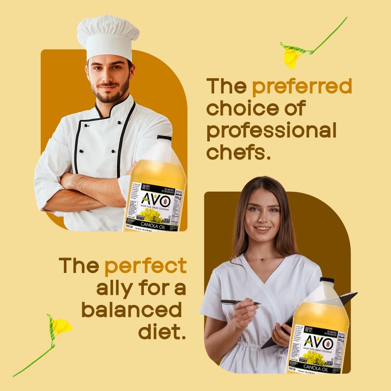AVO NON-GMO Certified Expeller Pressed Canola Oil - 1 Gallon