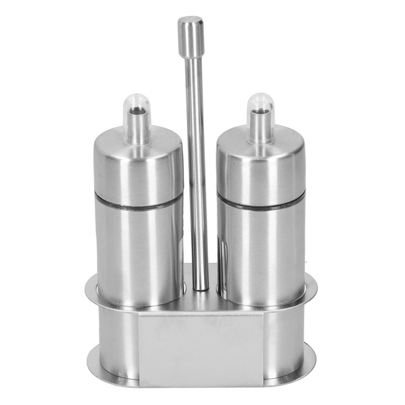 Stainless Steel Condiment Container Canister Set Seasoning Soy Bottle Kitchen