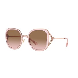 Coach HC7153B Sunglasses, Transparent Pink/Brown Pink Gradient, 54 mm
