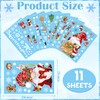 BORAMDO Christmas Window Clings 11 Sheets, Christmas Gnome Snowflake Window